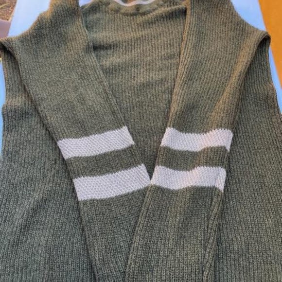 INC Olive Green cold shoulder Sweater - Picture 2 of 5